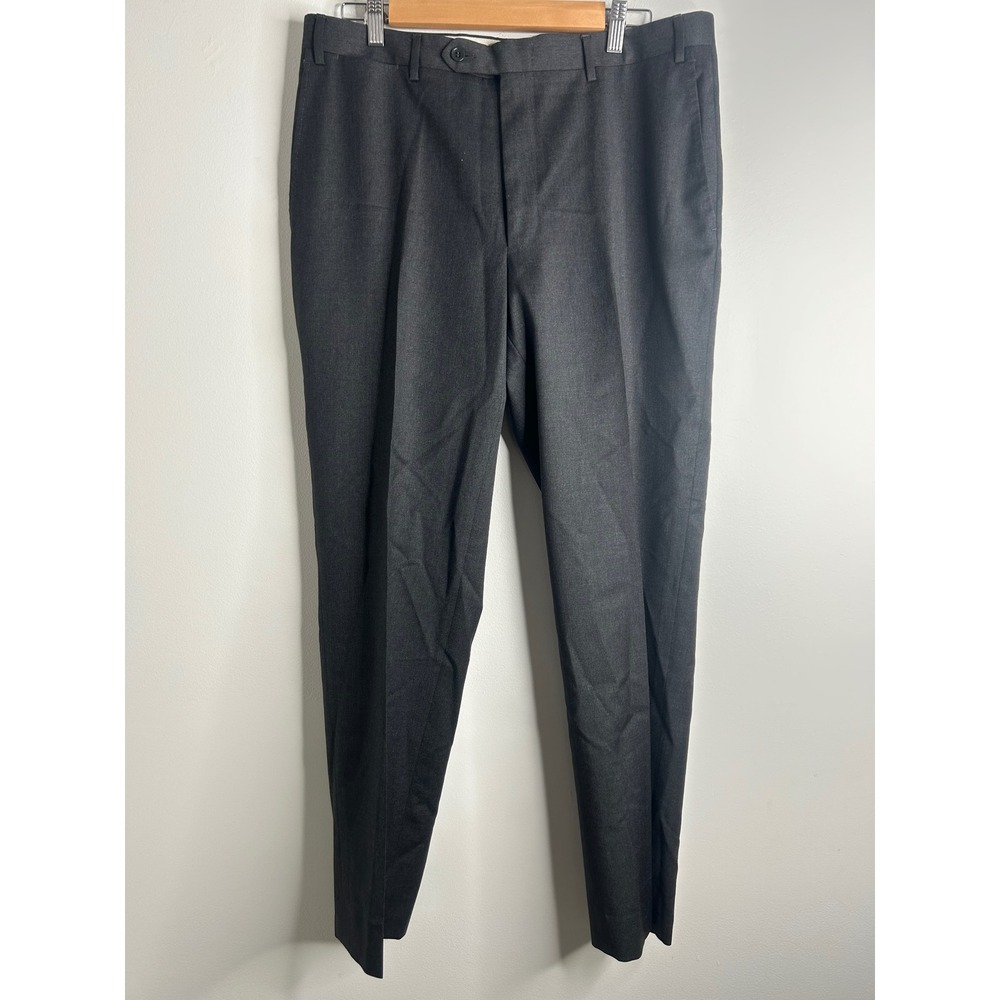 Canali Wool Blend Mens Gray Dress Pants Tailored Business Slacks Size 34 /‎ 36